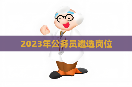 2023年公务员遴选岗位