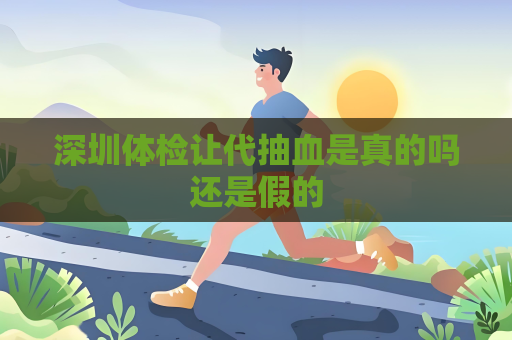 深圳体检让代抽血是真的吗还是假的