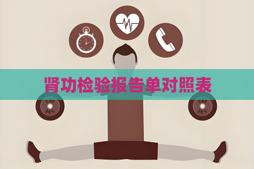 肾功检验报告单对照表